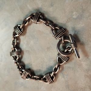 Sterling  silver 9 inch link bracelet.